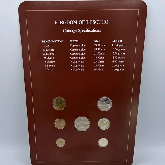 Franklin Mint Coin Sets of All Nations Collectible Kingdom of Lesotho VTG - Picture 6 of 13